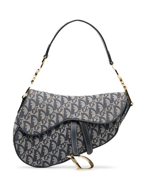 dior saddle bag with dior print|pre owned dior saddle bag.